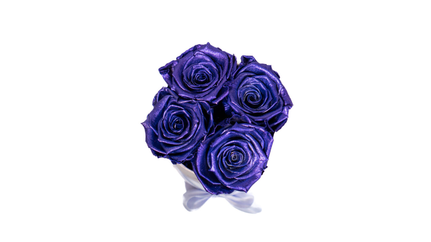 Rose stabilizzate - Blu metallizzato